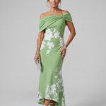 Cosma | Off Shoulder Midi Dress