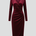 Mia Ashworth | Velvet Wrap Midi Dress For Women