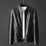 Carrington Leather Stand Collar Jacket