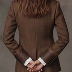 Josephine™ | Herringbone Printed Panel Blazer