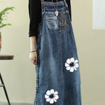 Vivid denim blue tunic dress Slash neck Hole Maxi Dress