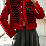 Aura Regal Military Corded Crop Jacket