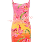 Fashionable Sequined Printed Suspender Slim-fit Mini Dress