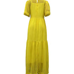 Loose Plus Size Mesh Pleated Solid Color Split-Joint Mock Neck Maxi Dresses Two Pieces Set