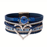 Georgia - Bohemian Multi-Layer Heart Leather Bracelet
