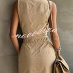 Luna Sleeveless Zip Cargo Dress