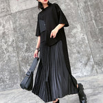 Japanese Casual Irregular Short-sleeved T-shirt Pleated Skirt