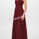 Stylish Three-dimensional Floral Chiffon Patchwork Strapless Elegant Maxi Dress