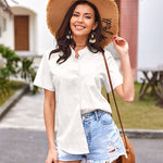Short Sleeve Blouses Lightweight Loose Top - Zeagoo (Us Only)
