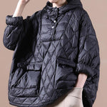 Literary Orange Plus Size Hooded Pullover Short Puffers Jackets(Free Shipping + Limited Stock)