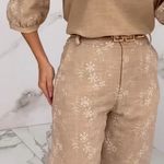 Embroidery texture patchwork suit