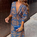 Harper™ | Elegant Long Sleeve Floral Print Maxi Dress