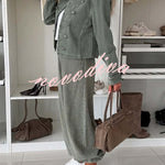 Stylish Denim High Rise Pocket Drawstring Cuffs Lantern Jeans