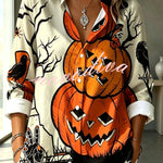 Fun Jack-O'-Lantern Face Orange Shirt