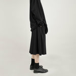 Casual Loose-fitting Wide-leg Cropped Trousers