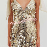 Celeste Glamour Sequin Mini Dress