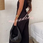 Elaris Linen Blend V-neck Tie-up Waist Pocketed H-line Wide Leg Jumpsuit