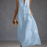 Karen - Frog Button Long Dress