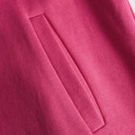 Sporty Color-blocked Ruffled Half-zip Hooded Long-sleeved Mini Dress