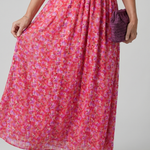 Juna | Short Sleeve Ditsy Floral Print Midi Dress