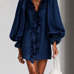 Thea | Ruffled Puff-Sleeve Mini Dress