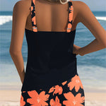 Emma | Flower Print U-Neck Tankini