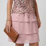 Nina | Dusted Tier Knee Length Dress