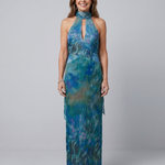 Juniper | Keyhole Halter Sleeveless Maxi Dress