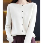 Mercy Cardigan for Women™ – Elegant Merino Wool & Soft Cardigan with Round Neck