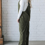 Women's Cozy Corduroy Loose Fit Overalls