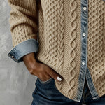 Long-Sleeve Shirt with Denim Patchwork™
