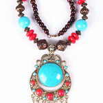 Bohemian Braided Rice Bead Necklace Sweater Chain