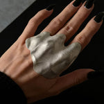 Fashionable Irregular Pleated Metal Ring