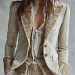 Women’s Ivory Embroidered Tailored Blazer