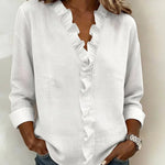 Anora | Ruffle V-neck Blouse