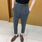 Slim-fit Draped Suit Trousers