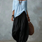 Amelia | Off-Shoulder Top & Lantern Pants Set
