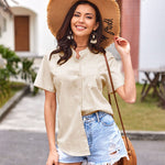 Short Sleeve Blouses Lightweight Loose Top - Zeagoo (Us Only)