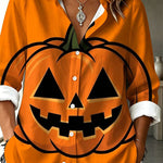 Fun Jack-O'-Lantern Face Orange Shirt