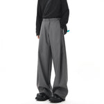 Straight Wide-leg Draped Trousers