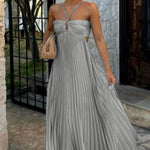 Lily Crompton | Pleated Halter Maxi Dress For Women
