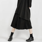 Casual Loose-fitting Wide-leg Cropped Trousers