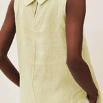 Linen Short-sleeved Blouse With A Round Neck