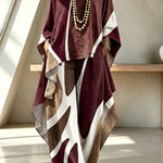 Geometric Pattern Color Blocking Irregular Slanted Set