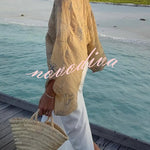 Bohemian Style Ibiza Embroidered Wide-sleeved Shirt