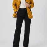 Eira | Casual Black Cat Halloween Print Quilted Jacket
