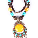 Bohemian Braided Rice Bead Necklace Sweater Chain