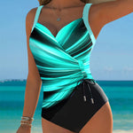 Eleanor | Gradient Drawstring One-Piece Swimsuit