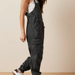 Women's Drape Baggy Cargo Overalls