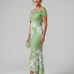 Cosma | Off Shoulder Midi Dress